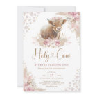 Holy Cow Boho Pampas Highland Cow Girl Birthday