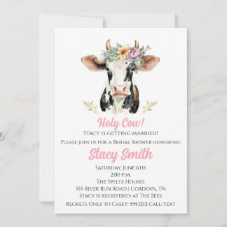 Holy Cow Bridal Shower Invitation