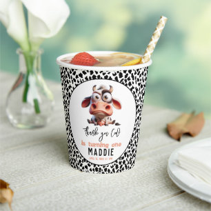 Holy Cow Caricatures I’m One Cowgirl 1st Birthday  Paper Cups