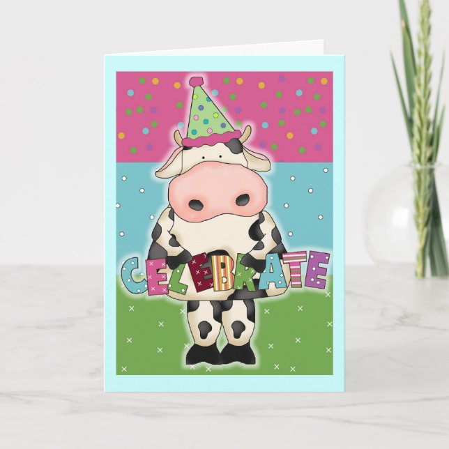 Holy Cow Celebrate Birthday Card (Front)