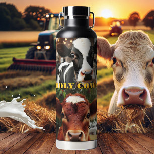 Holy Cow Collage Cool Milk Hot Chocolate Water Bottle