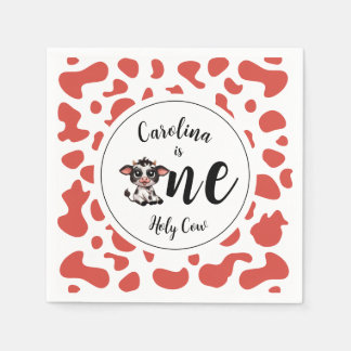 Holy Cow coral pink Napkin