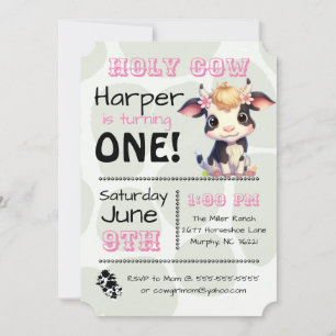 Holy Cow Country Birthday Party Invitation