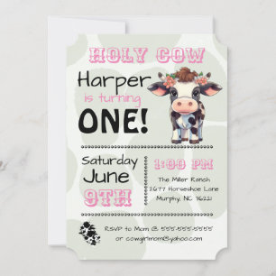 Holy Cow Country Birthday Party Invitation