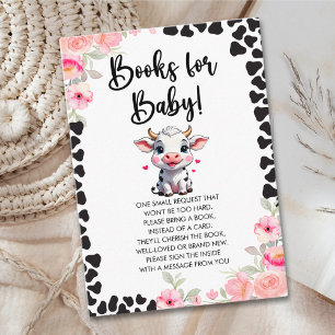 Holy Cow, Cow Baby shower girl Enclosure Card