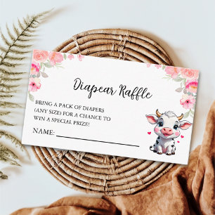 Holy Cow ,Cute Cow Baby shower Enclosure Card