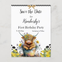 Holy Cow First Birthday , Save the Date