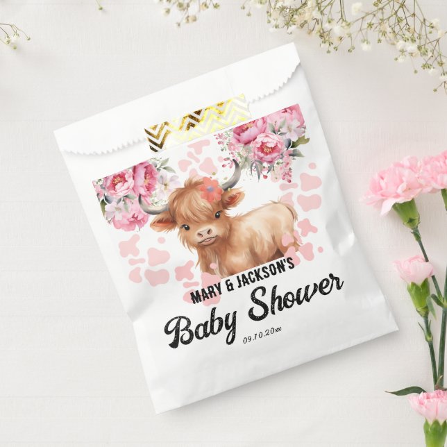 Holy Cow Floral Baby Shower Favour Bags (Sealed)