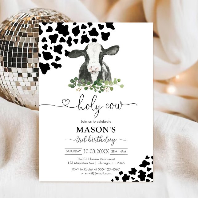 Holy Cow Floral Baby Shower Invitation (Creator Uploaded)