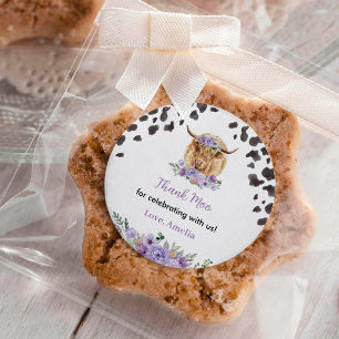 Holy Cow Floral Birthday Sticker Labels