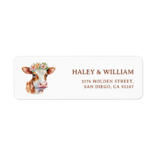 Holy Cow Floral Brown Print 1st Baby Birthday