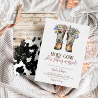 Holy Cow Floral Cowboy Boots Bridal Shower
