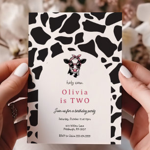 Holy Cow Fun Birthday Party Invitation