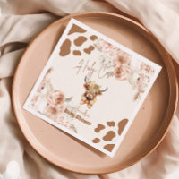 Holy Cow Greenery Highland Cow  Baby Shower