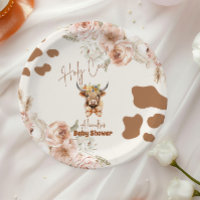 Holy Cow Greenery Highland Cow  Baby Shower