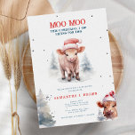 Holy Cow Highland Cow Elegant Winter Baby Shower Invitation<br><div class="desc">Holy Cow Highland Cow Elegant Winter Baby Shower Invitation

Moo Moo This Christmas I'm Eating for Two</div>