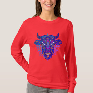 Holy Cow Hippie Mandala Design T-Shirt