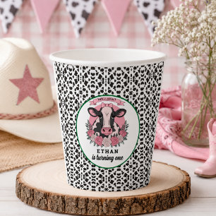 Holy Cow I’m One Cowgirl 1st Birthday Party Paper Cups