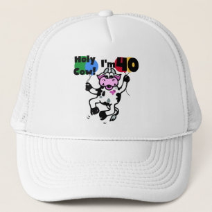 Holy Cow I'm 40 Tshirts and Gifts Trucker Hat