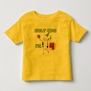 Holy Cow I'm 4 Birthday T-shirts and Gifts