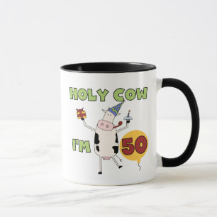 Holy Cow I'm 50 Birthday Tshirts and Gifts Mug