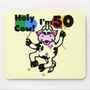 Holy Cow I'm 50 Tshirts and Gifts Mouse Pad