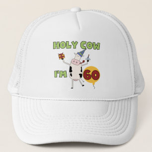 Holy Cow I'm 60 Birthday T-shirts and Gifts Trucker Hat