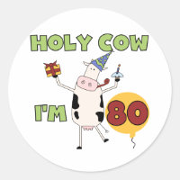 Holy Cow I'm 80 Birthday T-shirts and Gifts