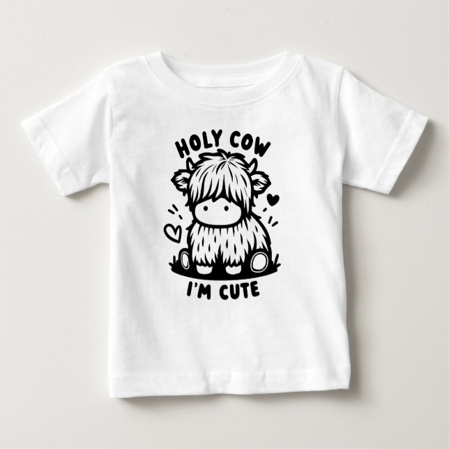 Holy Cow I'm Cute for Baby Bliss T-Shirt (Front)
