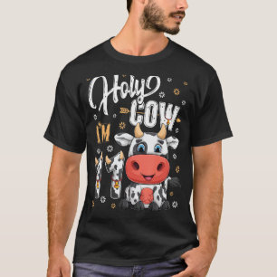 Holy Cow I'm Eleven 11 Year Old Cow Farm Theme 11t T-Shirt