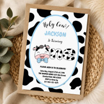 Holy Cow I'm One Boy 1st Birthday Party