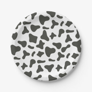 Holy Cow I'm One Cow Print Birthday Paper Cups Plate