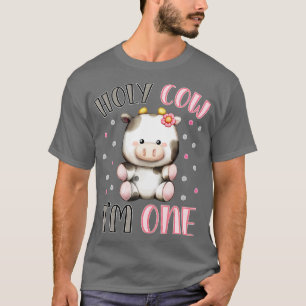 Holy Cow I'm One Cute Farm Animal 1st Birthday for T-Shirt