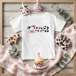 Holy Cow I'm One Girl 1st Birthday Party Baby T-Shirt