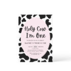 Holy Cow I'm One Pink Girl 1st Birthday