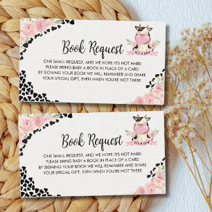 Holy Cow It's a Girl Cute Cow Baby shower Enclosure Card