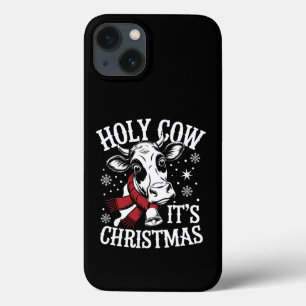 Holy Cow It's Christmas Funny Cow Lover Farm  iPhone 13 Case