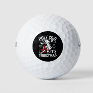 Holy Cow It's Christmas Funny Cow Lover Farm Golf Balls
