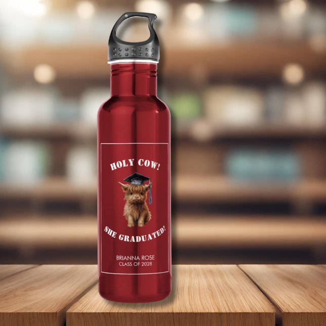 Holy Cow! Red Graduation  710 Ml Water Bottle (Creator Uploaded)