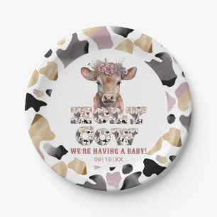 Holy Cow Rustic Baby Shower Party Plates