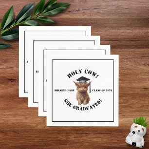 Holy Cow! She/He Graduated Party Napkin