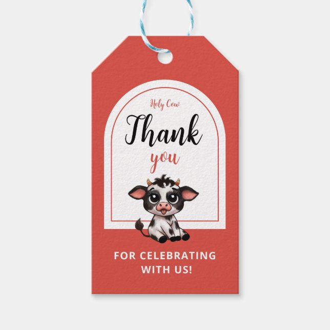 holy cow thank you  gift tags (Front)