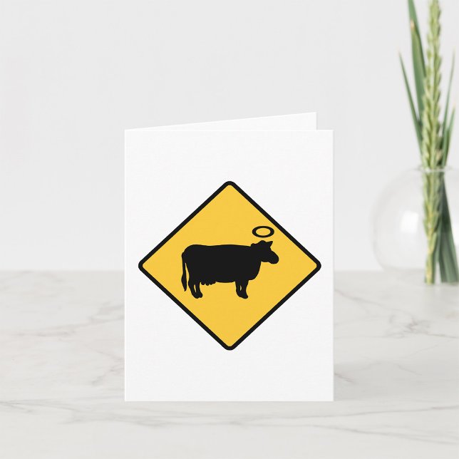 Holy Cow Warning Sign Card (Creator Uploaded)