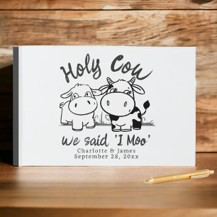 Holy Cow We Said I Moo Personalised Guest Book