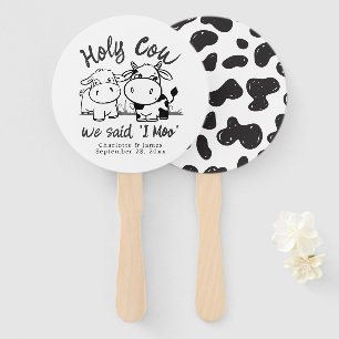 Holy Cow We Said I Moo Personalised Hand Fan
