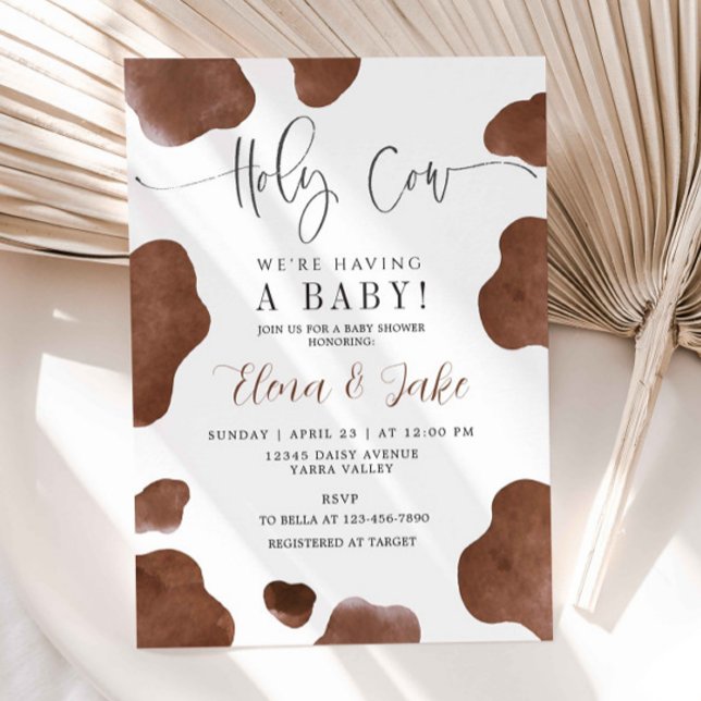 Holy Cow We're Having A Baby Farm Shower Invitation (Creator Uploaded)
