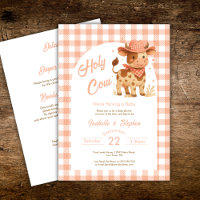 Holy Cow We're Having a Baby Rustic with Details