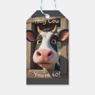 Holy Cow You’re 40 Gift Tags