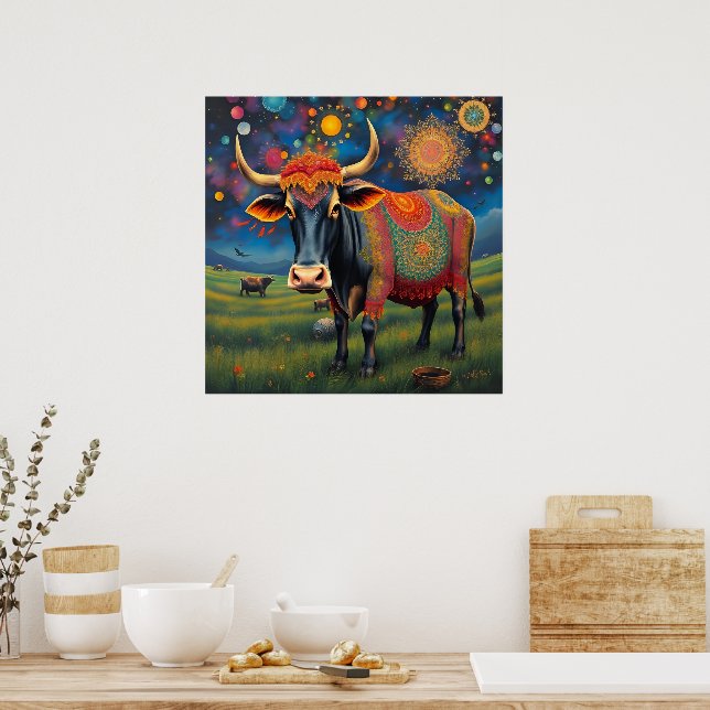 Holy Cows in Diwali Disguise Poster (Kitchen)