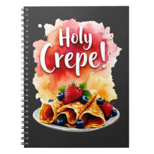 Holy Crepe! - Funny Berry Print Design for Berry Notebook